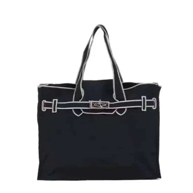 Japanese Nylon High-end Commuter Large-capacity Portable Environmental Protection Casual Embroidery Shopping Storage Bag
