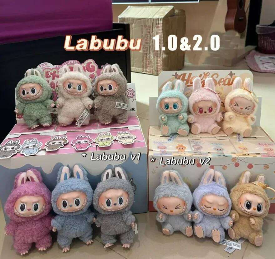 2025 for Labubu V3 2 1 Series Vinyl Pendant Blind Box Kawaii Character Face Doll Keychain Decoration Gift