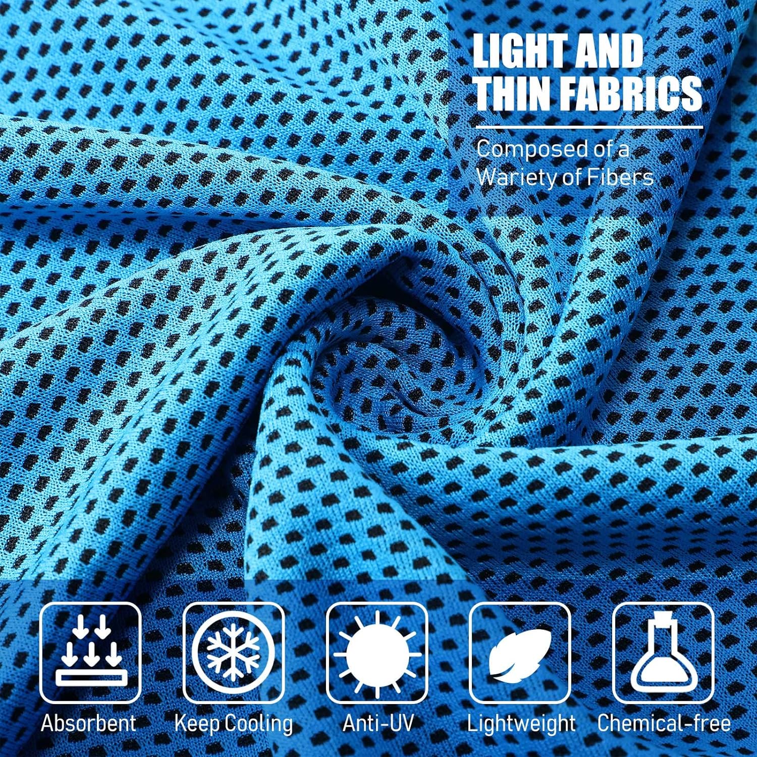 Quick Ship Microfiber Sports Cooling Towel Quick Drying & Soft with Low Irritation for Sports Enthusiasts
