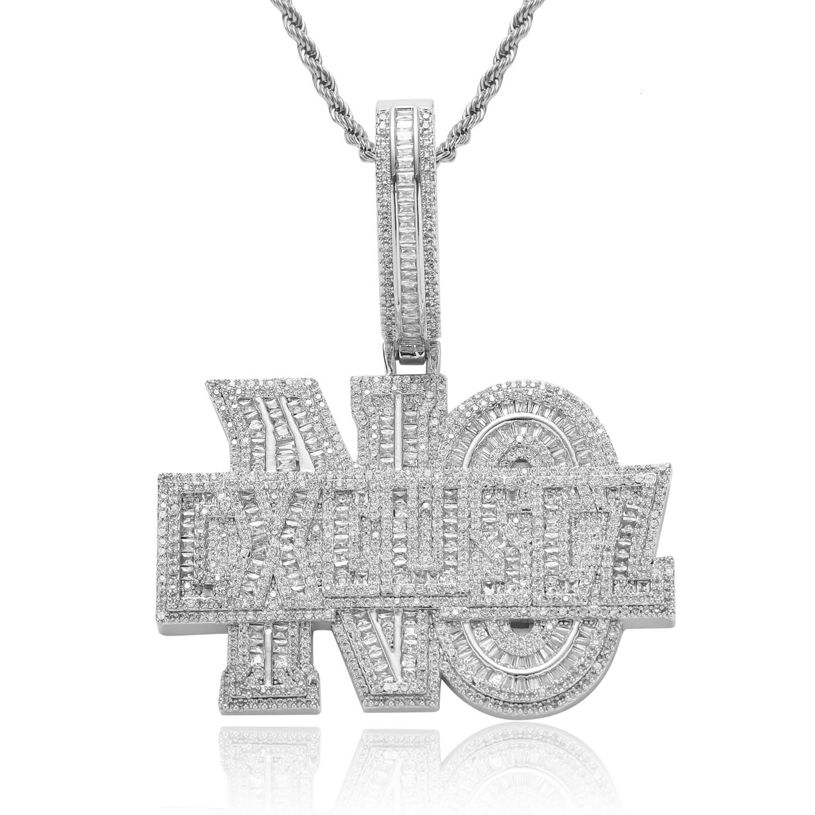 Luxury Moissanite Pendant Letter Iced Out Hip Hop Chain Trendy Swag Unisex Accessory Pass the diamond tester