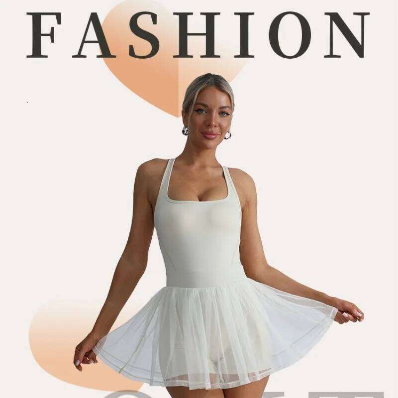 Women's 2-in-1 Tennis Dress Ventilated & Quick Dry with Anti-Slip Lining for Golf Yoga Running Active Sports