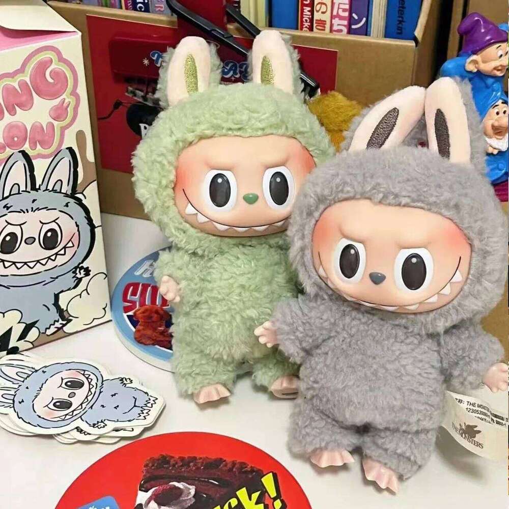 For Labubu Heartbeat aron Enamel The Monsters Face Pvc Figurine Tabletop Ornament Kawaii Doll Birthday Gift