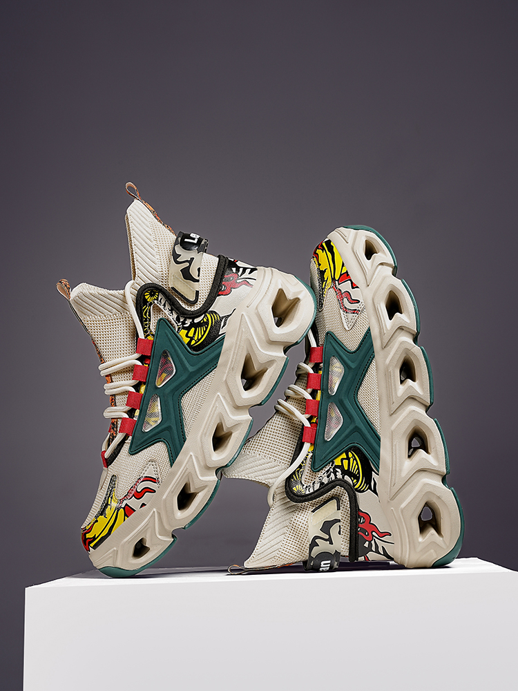 2427-Boys Gaobang Basketball Shoes Flying Mesh Breathable Men's Basketball Sneakers Anti-Slip Running Shoes Breathable Walking Shoes