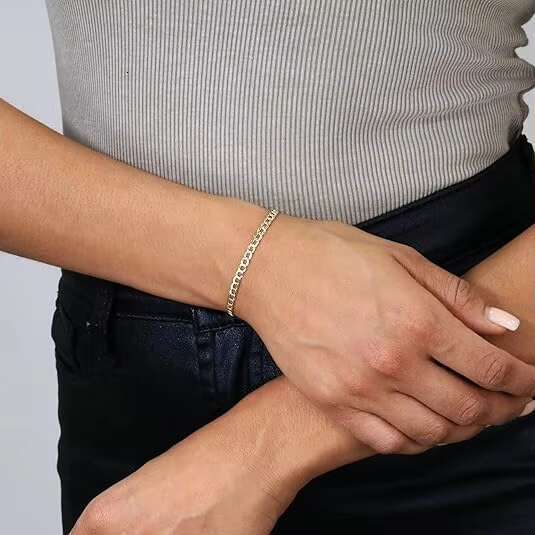 3/4/5/6/7mm Miami Cuban Link 925 Sterling Silver Chain Gold Plated Hip Hop for Men Women Fine Jewelry Wholesale Bulk Bracelet