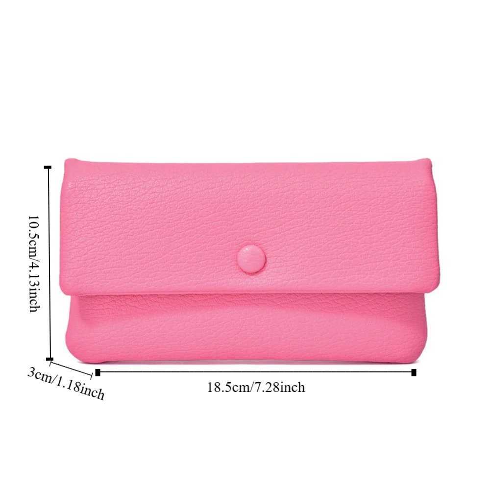 Elegant PU Leather Envelope Wallets Korean Style Zipper Women LG Cluh Bag Multifunctional Portable Change Bag Female XJ250624