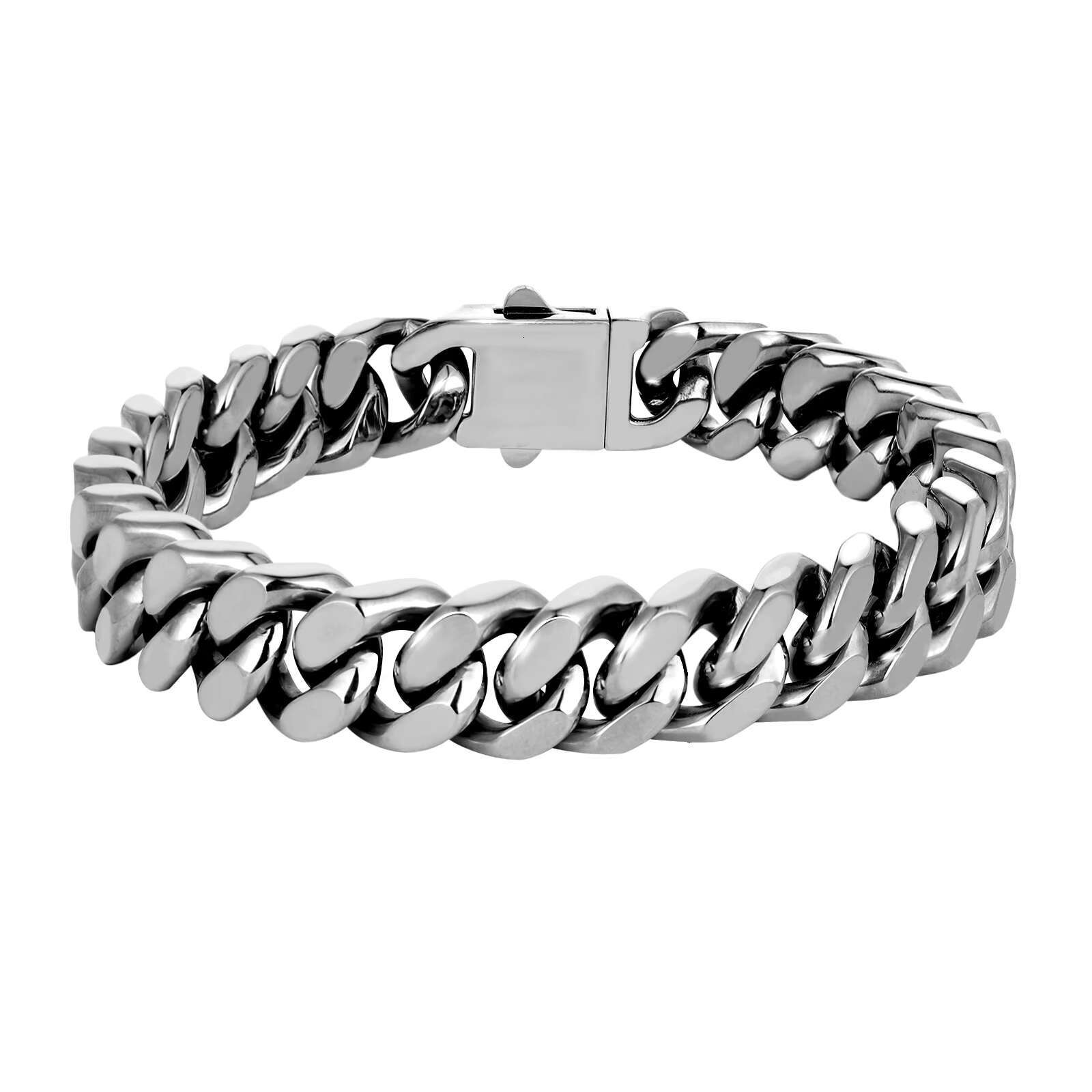 Fashion Simple Stylish Stainless Steel Chain Bracelet for Men Gift and Hip-Hop Cuban Chain Bracelet