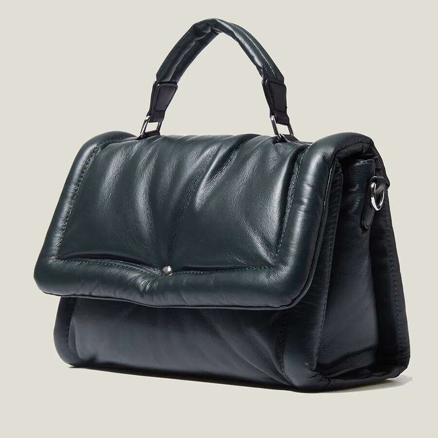 Luxury Bag Designer Brands Padded Women Handbags Down Cotton Shoulder Crossbody Bags Pu Leather Messenger Bag 2023 Winter Square Sac