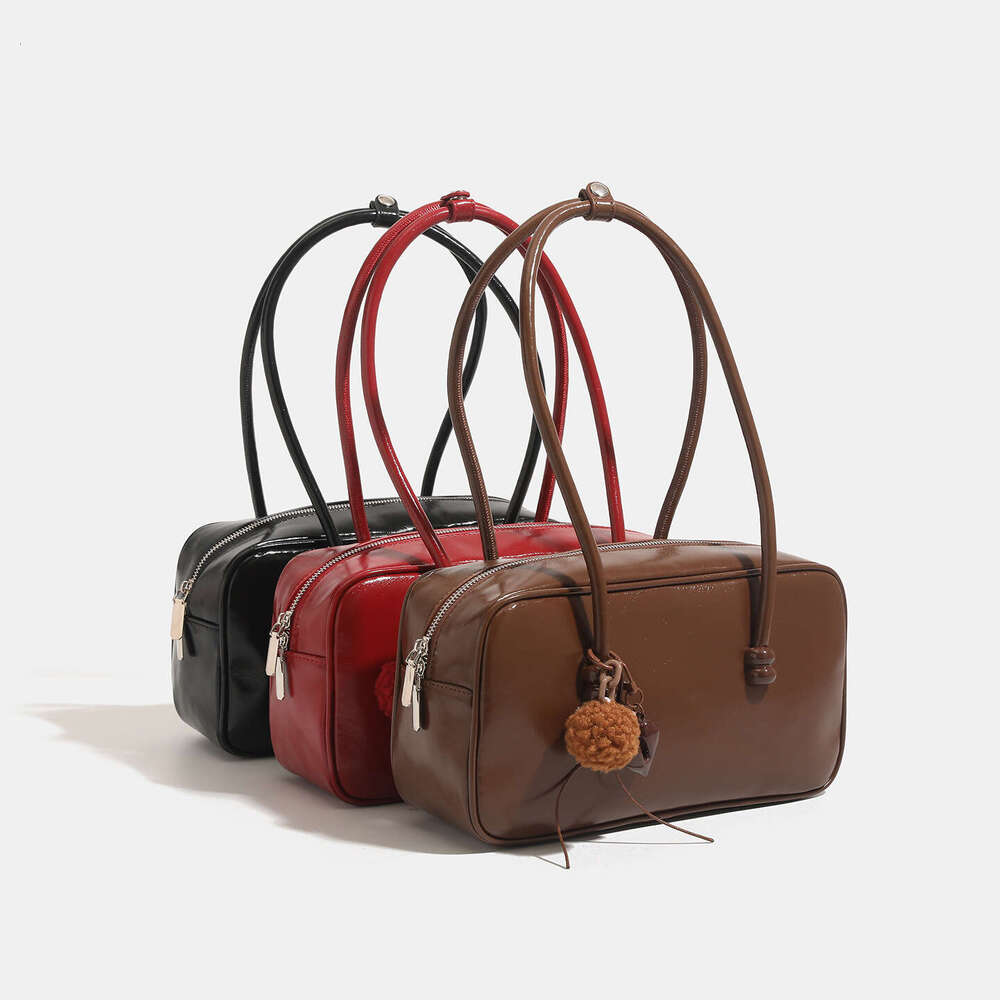 Oil Wax Leather Women's New Single Shoulder Underarm Handheld Boston Bag