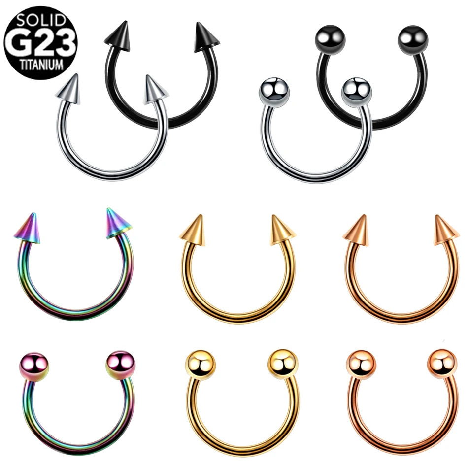1PC G23 Nose Rings Lip Eyebrow Piercings Ear Septum Helix Cartilage Piercing Labret Nariz Body Jewelry 250613