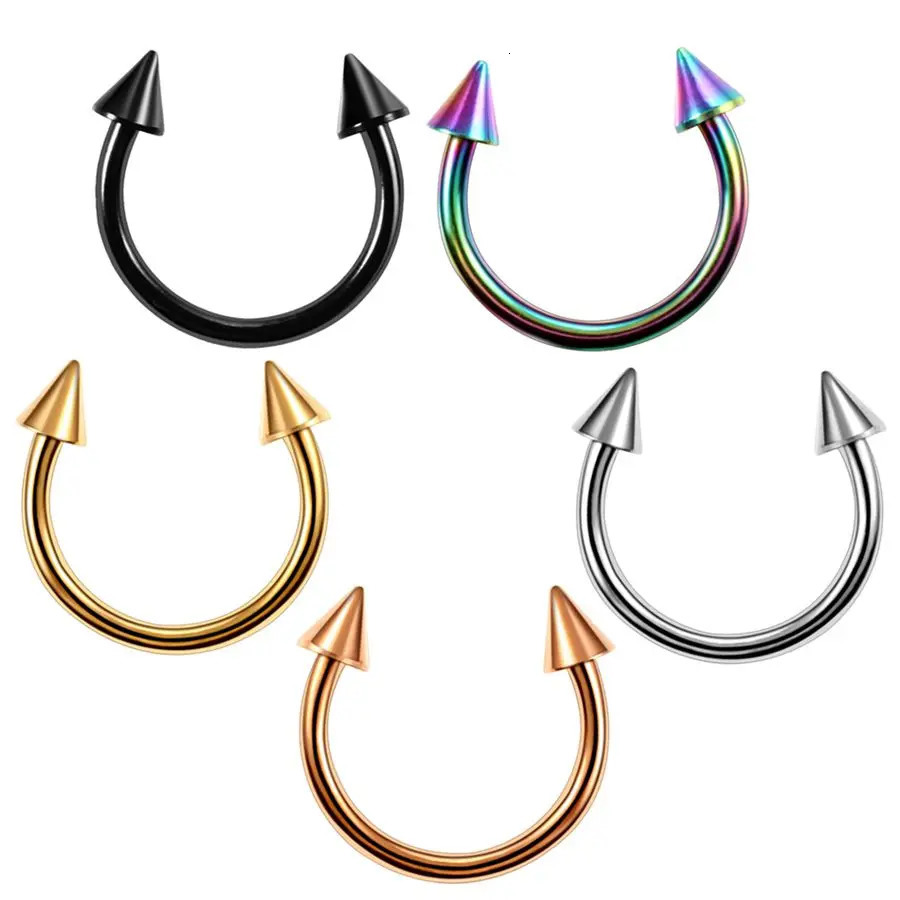 1PC G23 Nose Rings Lip Eyebrow Piercings Ear Septum Helix Cartilage Piercing Labret Nariz Body Jewelry 250613