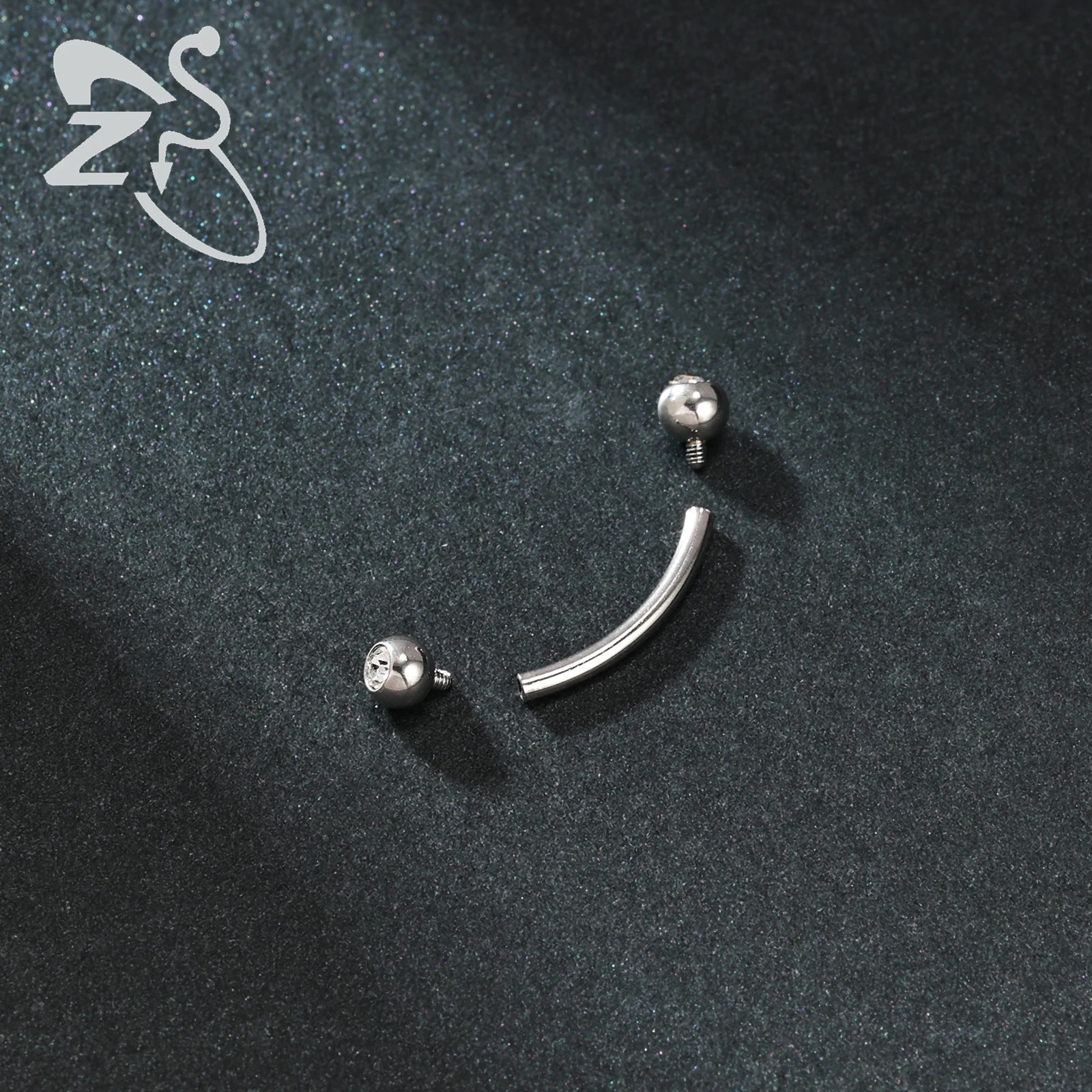 ZS 1PC 14G Stainless Steel Opal Eyebrow Ring Curved Barbell Cartilage Earring Crystal Labret Piercing 68101214mm Jewelry 250613