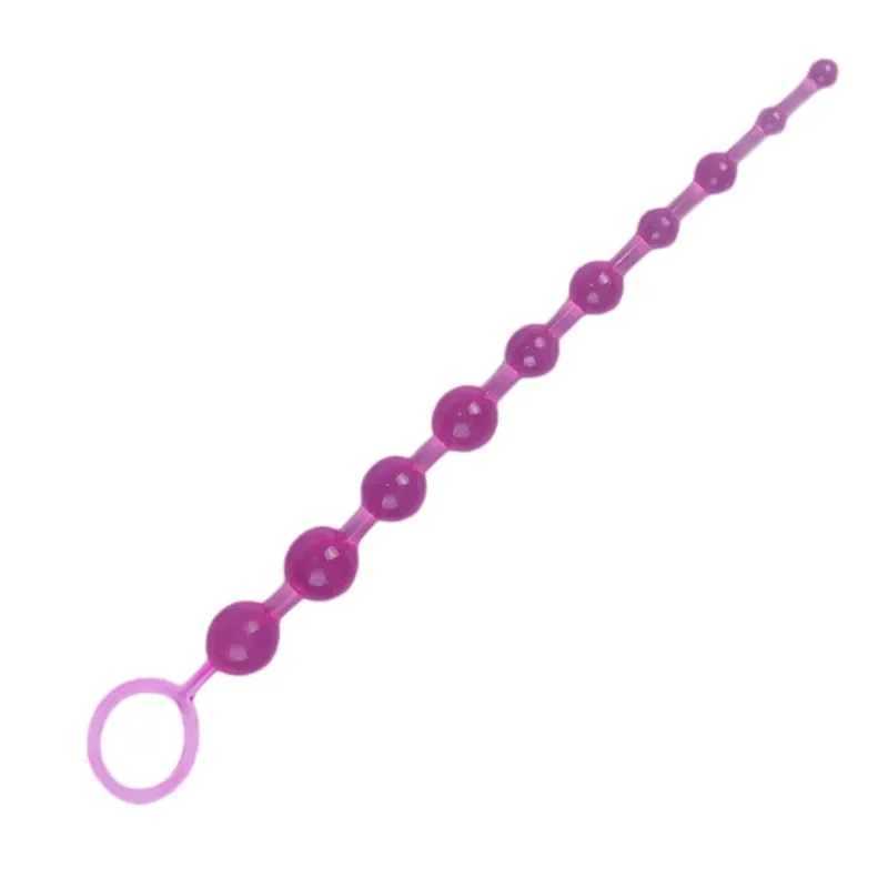 2022 New Jelly Anal Beads Orgasm Vagina Plug Play Pull Ring Ball Stimulator Butt W250624