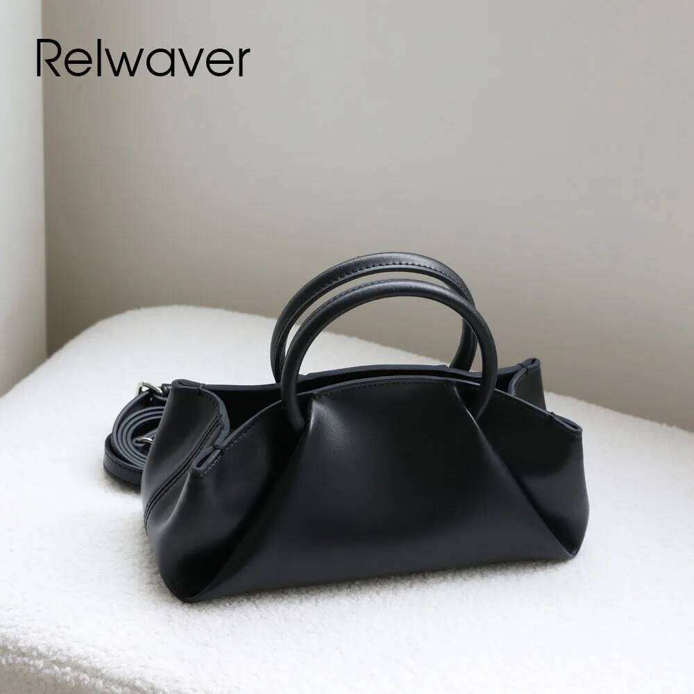 Luxury Designer bags Relwaver women handbag small cowhide split leather top handle 2025 summer versatile shoulder chic crossbody bag