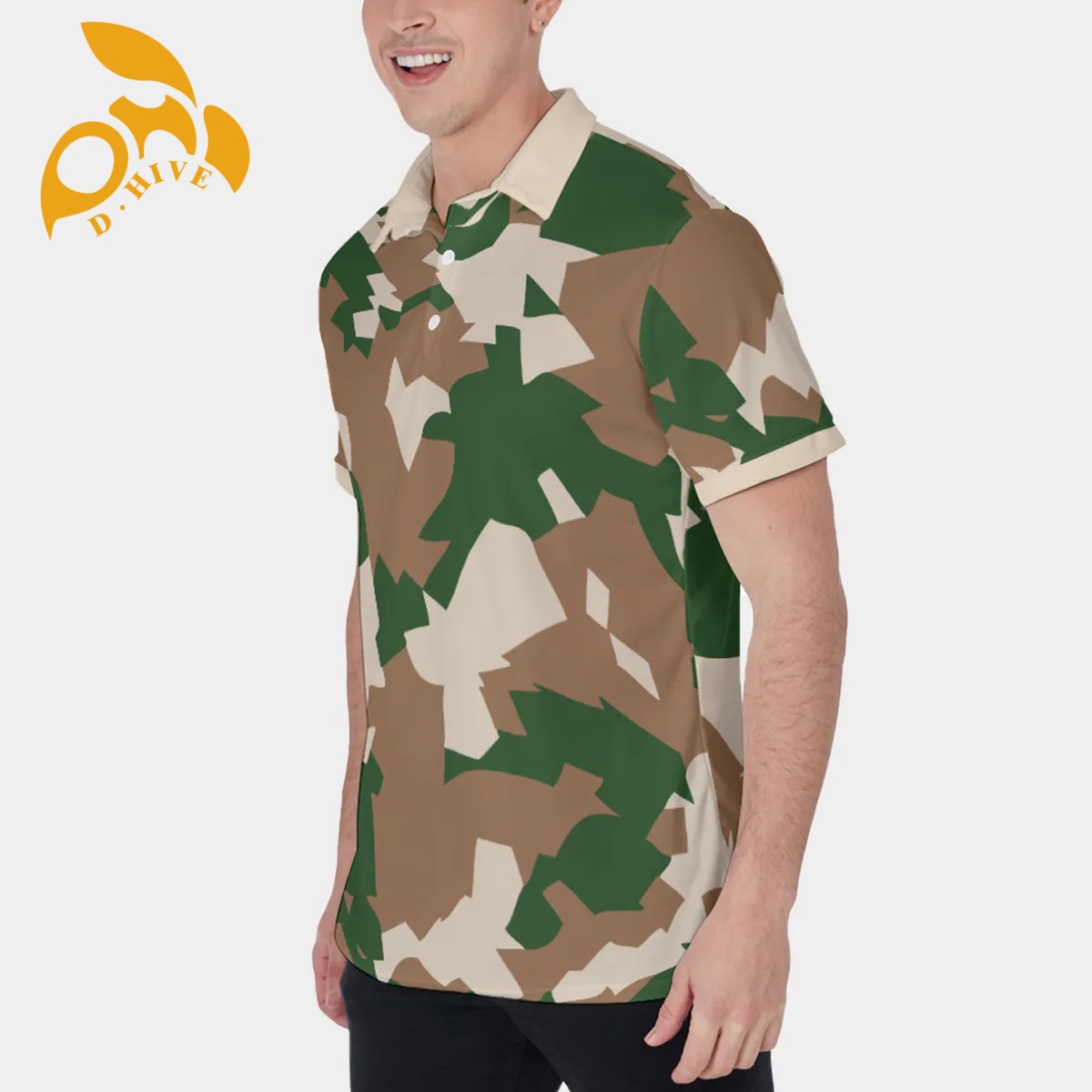 free shipping new design All-Over Print Men's Polo Shirt Collar Jersey High-quality fabric Fashionable style Skin-friendly breathable comfortable