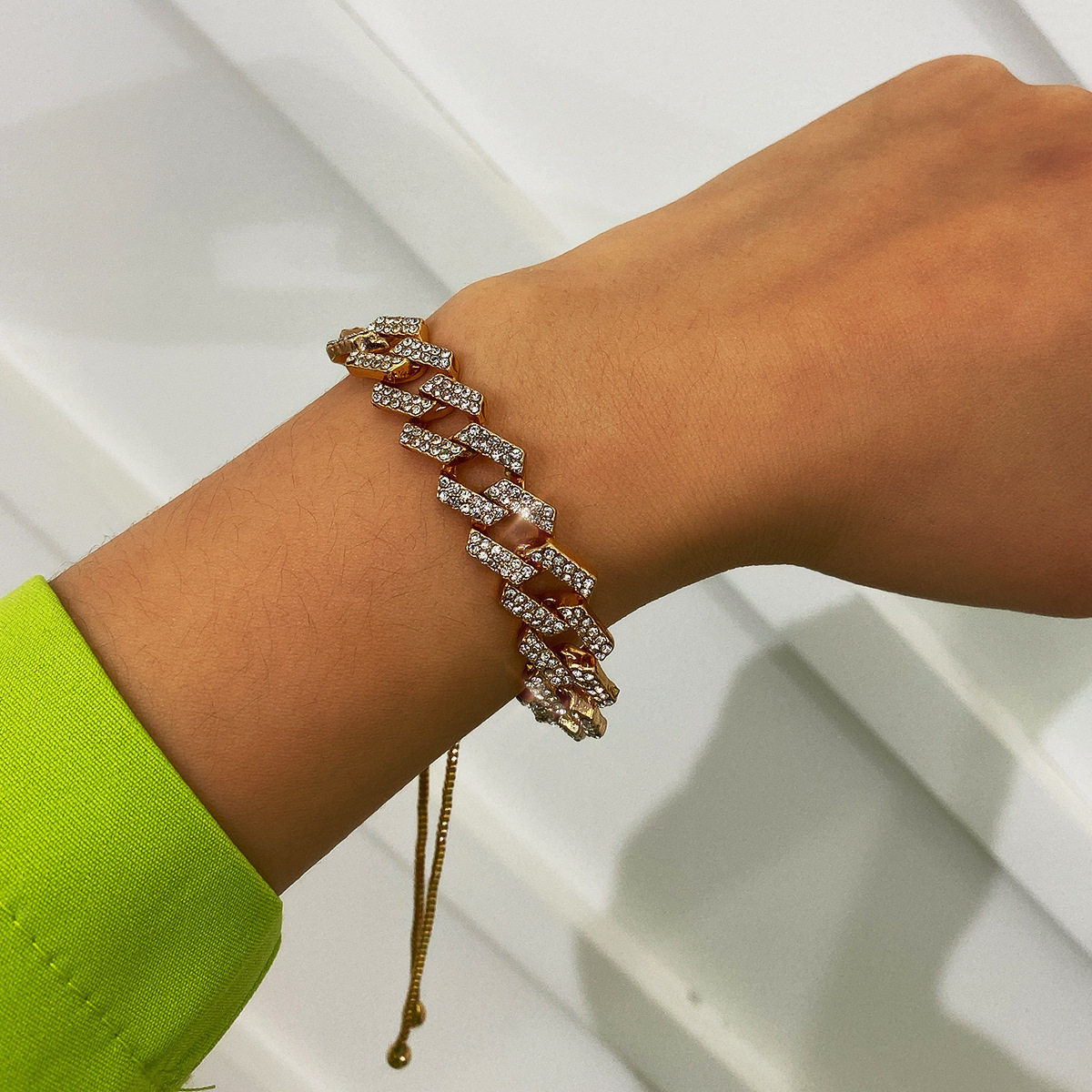 Jewelry Simple Versatile Punk Micro-inlaid for Women Personality Chain Full Dia Hip-hop Trendy Necklace