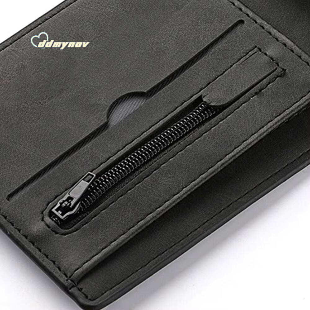 Multi-card Slot Men Wallet Fashion Folding Large-capacity Coin PU Leather Short Purse ddmynov