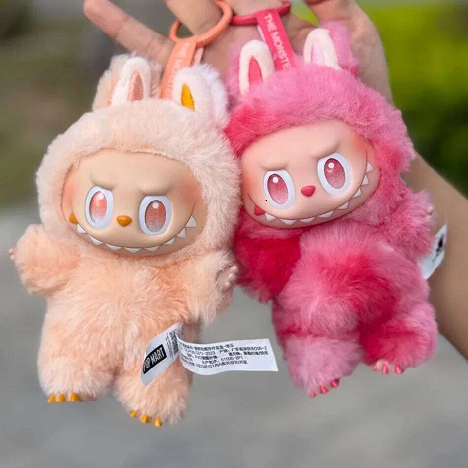 For Labubu Heartbeat aron Enamel The Monsters Face Pvc Figurine Tabletop Ornament Kawaii Doll Birthday Gift