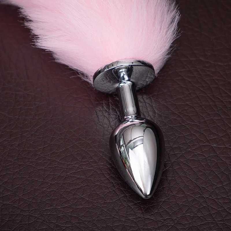 BLACKWOLF Cute Tail Anal Plug Cat Ears Headbands Set Adult Games Anal Bead Metal Butt Plug Erotic Cosplay Sex Toys For Women W250624