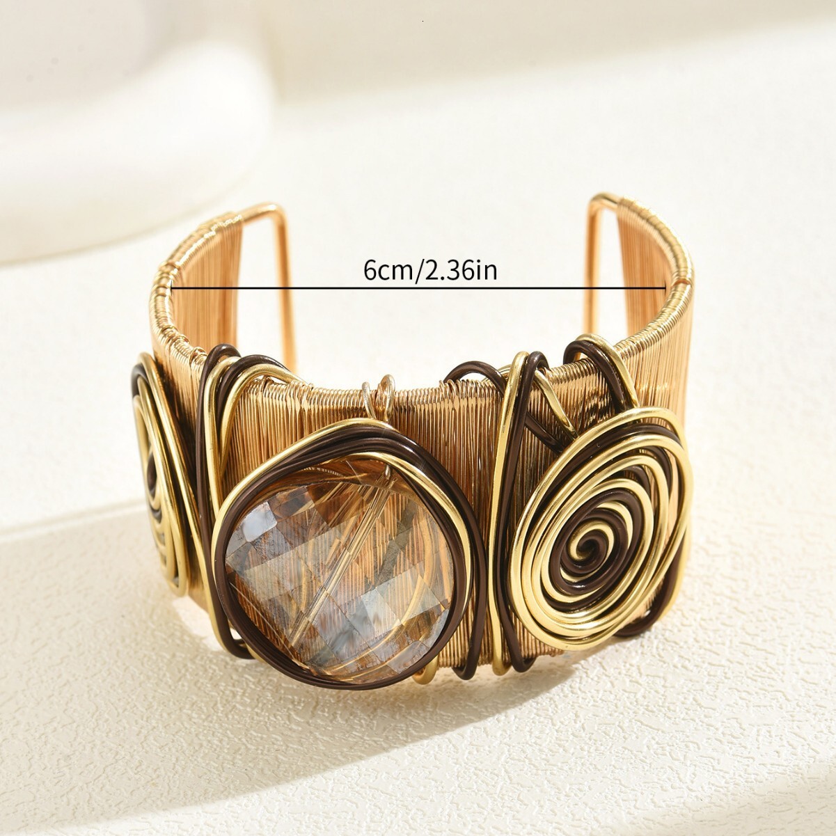 Light Style Women's Bracelet With Unique Thread Inlay Design Wristband Jewelry