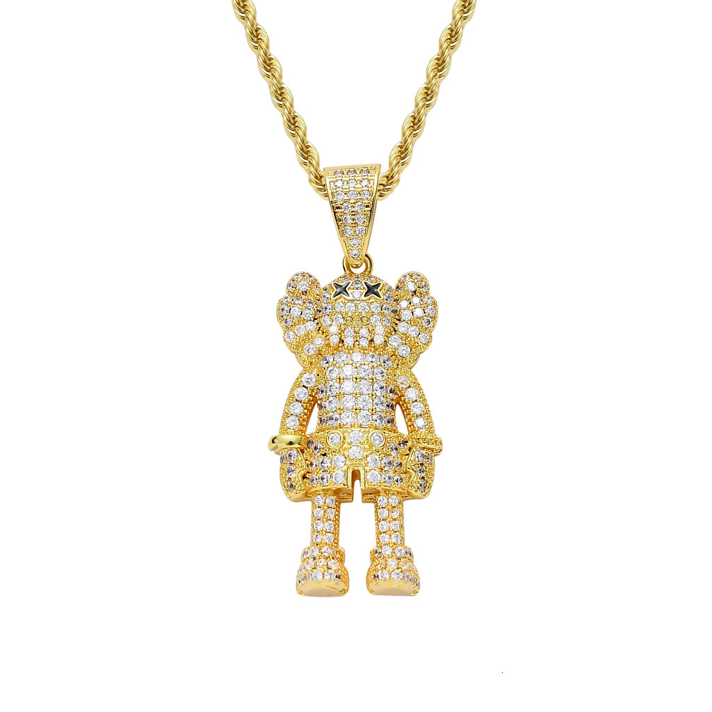 Luxury Moissanite Hip Hop Sesame Street Doll Pendant Diamond Studded Personalized Trendy Accessory Pass the diamond tester