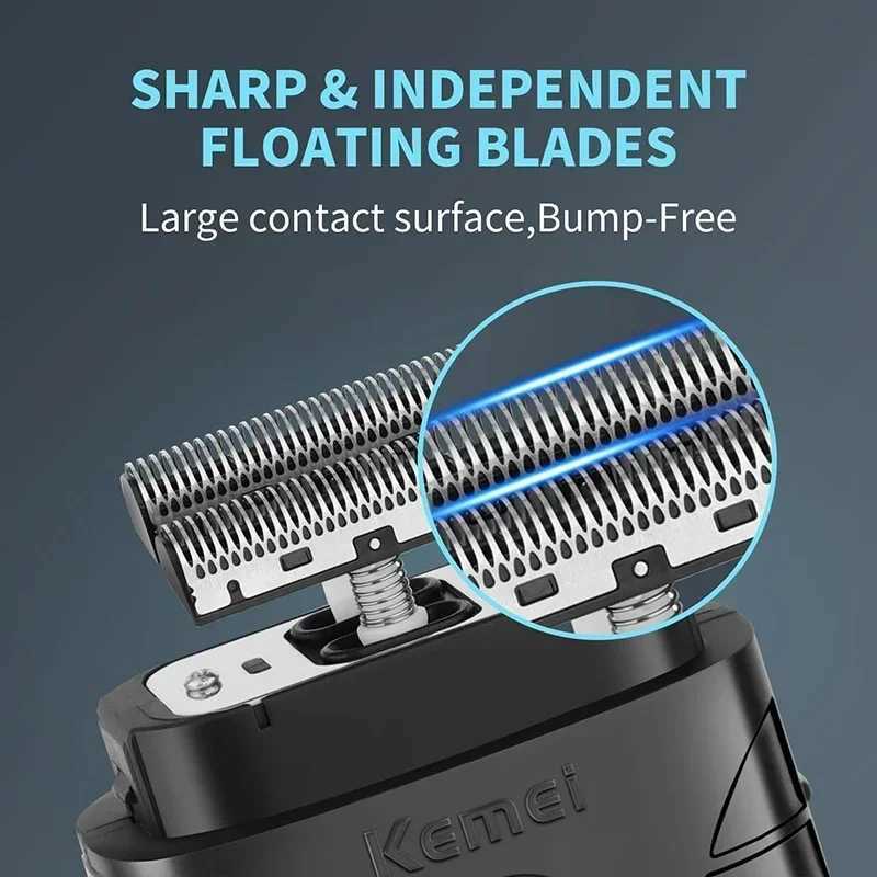 Kemei KM-2293 T95 Hair Clipper Professional Electric Rechargeable Barber Trimmer Cordless Trimmer Type-c Zero Gapped CuttingXJ250624