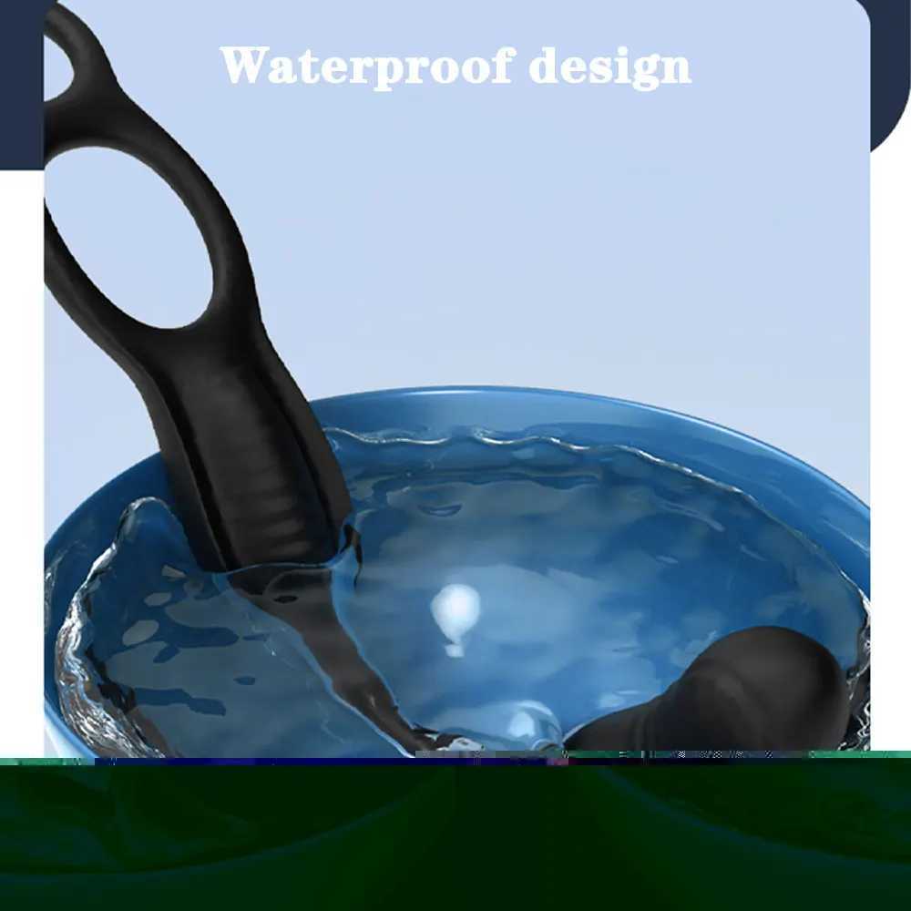 Telescopic Anal Vibrator Male Prostate Massager With Delay Ejaculation Penis Ring Buttplug Anus Vibrator Dildo Sex Toys For Men W250624