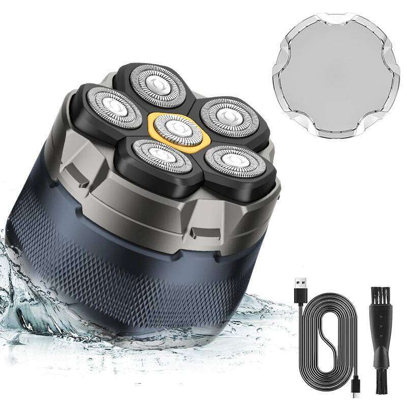 RESUXI Fk-8750 Electric Head Shaver For Bald Men 6D Magnetic Razor Trimmer Rechargeable LED Waterproof Face Hair Cutting