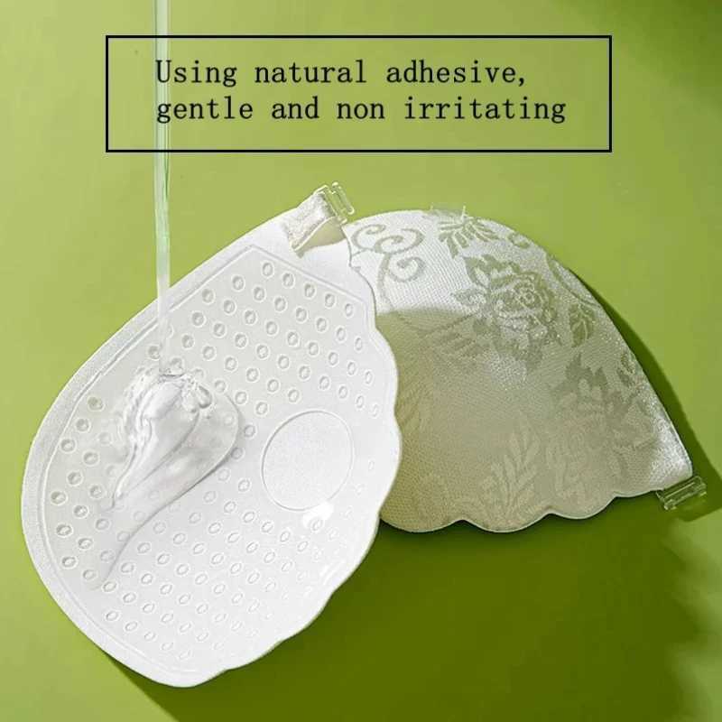 Women Silicone Chest Stickers Lace Push Up Waterproof Nipple Cover Invisible Self-Adhesive Nipple Tape Reusable Strapless BraW250624