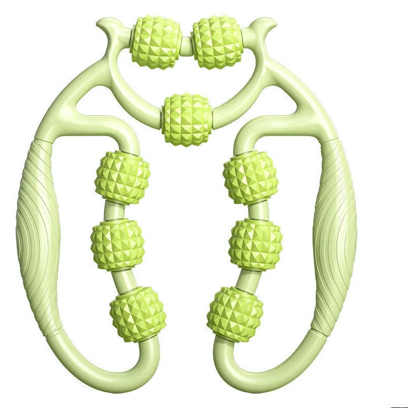 Circular Yoga Legs Roller clamp Fitness Massage 9 Rollers Leg Arm Massager Muscle Relaxation Portable Fitness Equipment 250619