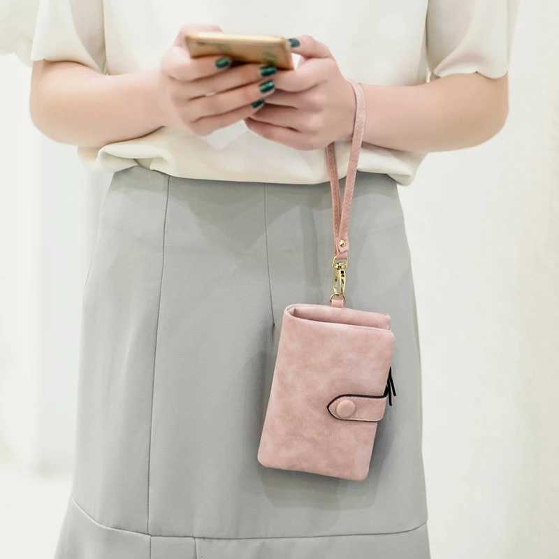 MIYIN 2024 New Wallet Womens Short Korean Cute Buckle Double Discount Multi Card Change HandbagXJ250624