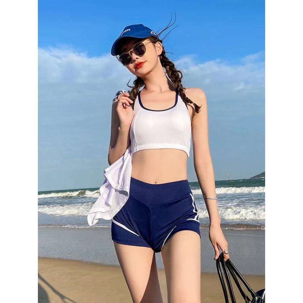 Badypczd Athletics Swimwear Ladies Split 3 Piece Girl Conservative Cover Belly Hot Spring Junior High School Students Swimsuit