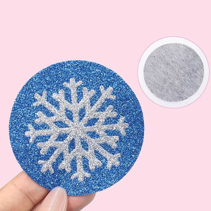 Christmas Snowflake Nipple Covers for Women Disposable Glitter Pasties in Snowflake Glove Shapes Holiday Bra Stickers Girls W250624