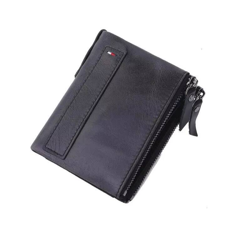 Wallets 100% Genuine Cow Short Card Holder Leather Men Purse High Quality Luxury Brand Male Wallet ddmynov