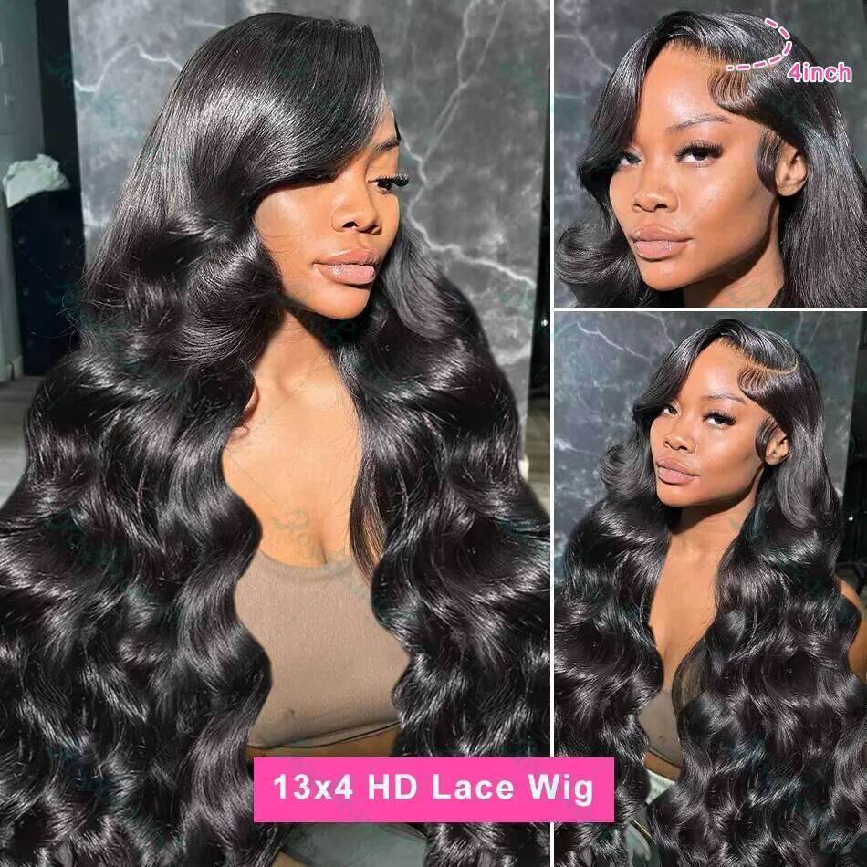 220 Density 30 40 Inch Body Wave 13x6 Hd Frontal Wig Human Hair BrazilianLace 5x5 Lace Front Wigs For Women