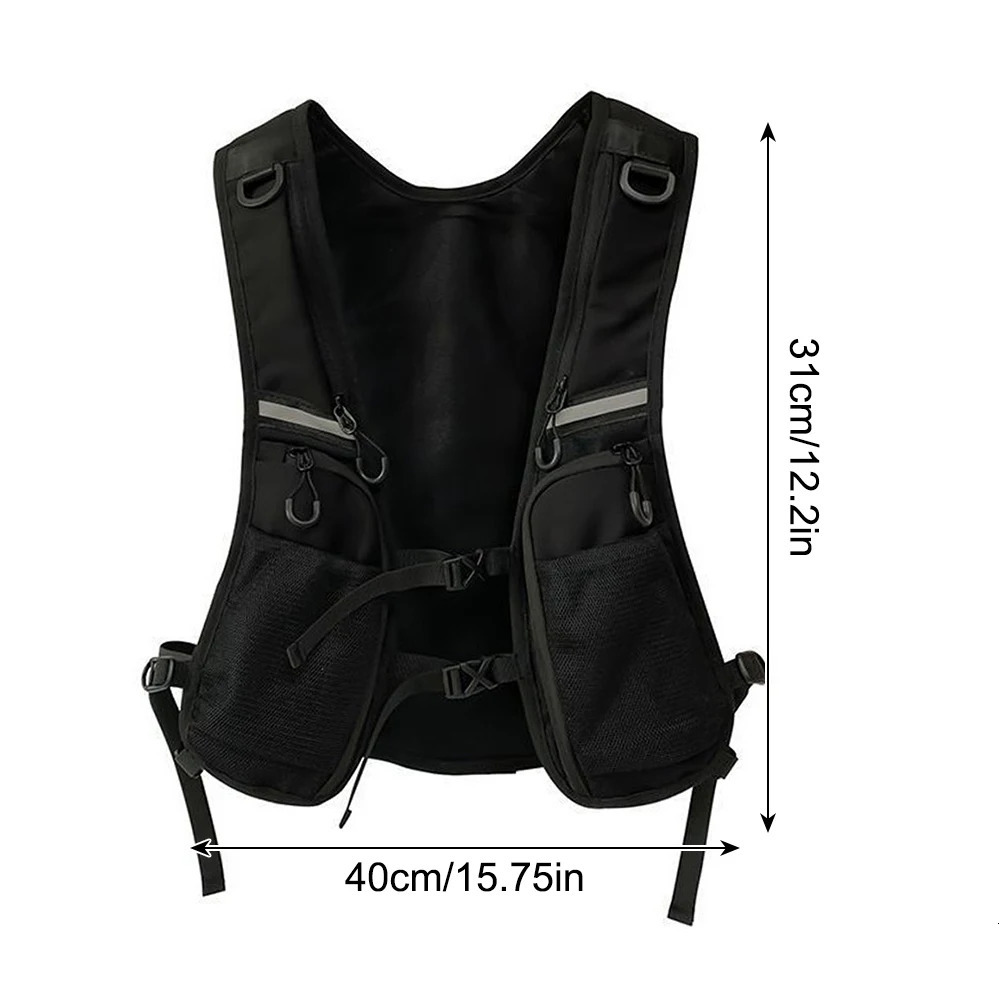 Functional Tactical Vest Chest Bag Lightweight Phone Holder with Pocket Extra Storage Fashion Waistcoat for Cycling Running 250617