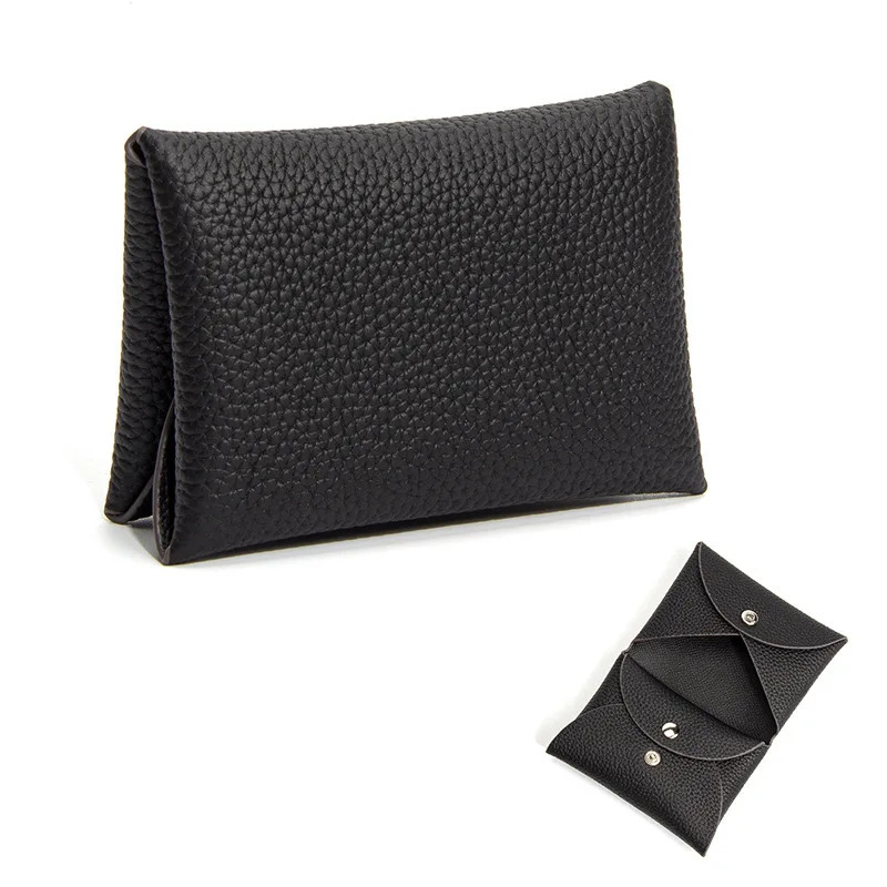 Genuine Leather Wallet Card Wallet Woman Fashion Credit Card Holder Business Pillow Coin Purse Casual Coin Case 250623