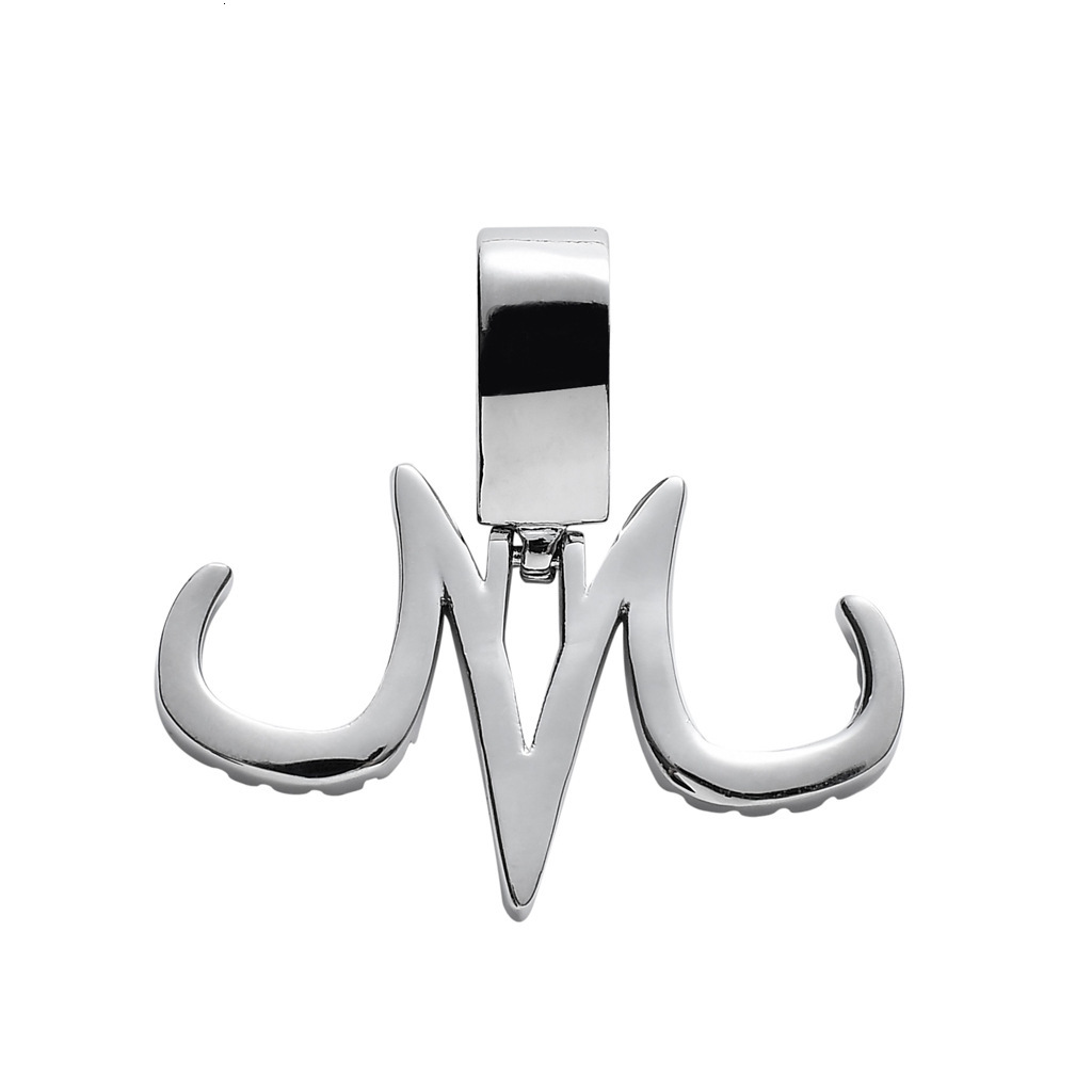 Luxury Moissanite Jewelry M Logo Personalized Hip Hop Pendant Full Diamond Necklace Pass the diamond tester