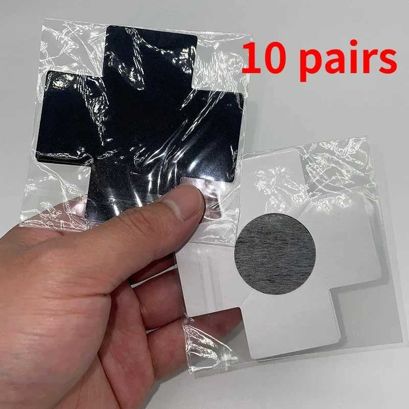 10 Pairs/20Pcs Hot Sexy Experience Cross/X Shape Disposable Self-Adhesive Disposable Satin Nipple Cover Breast Pasties Stickers W250624