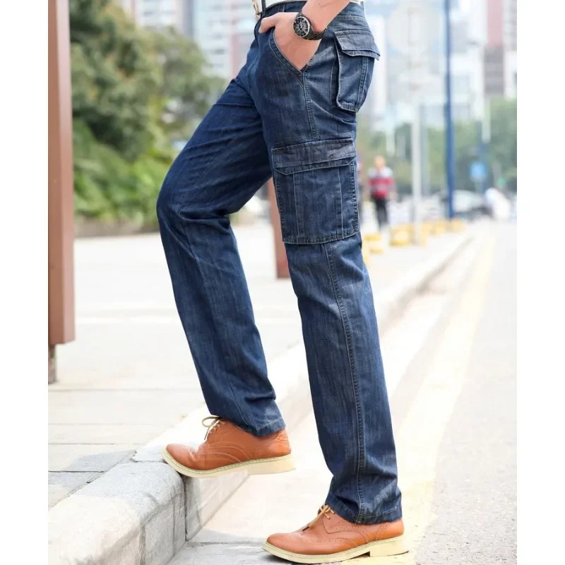 Cargo Jeans Men Big Size 29-40 42 44 Casual Multi-pocket Jeans Male Clothes 2025 Denim Jean Pants for Male trousers 250624