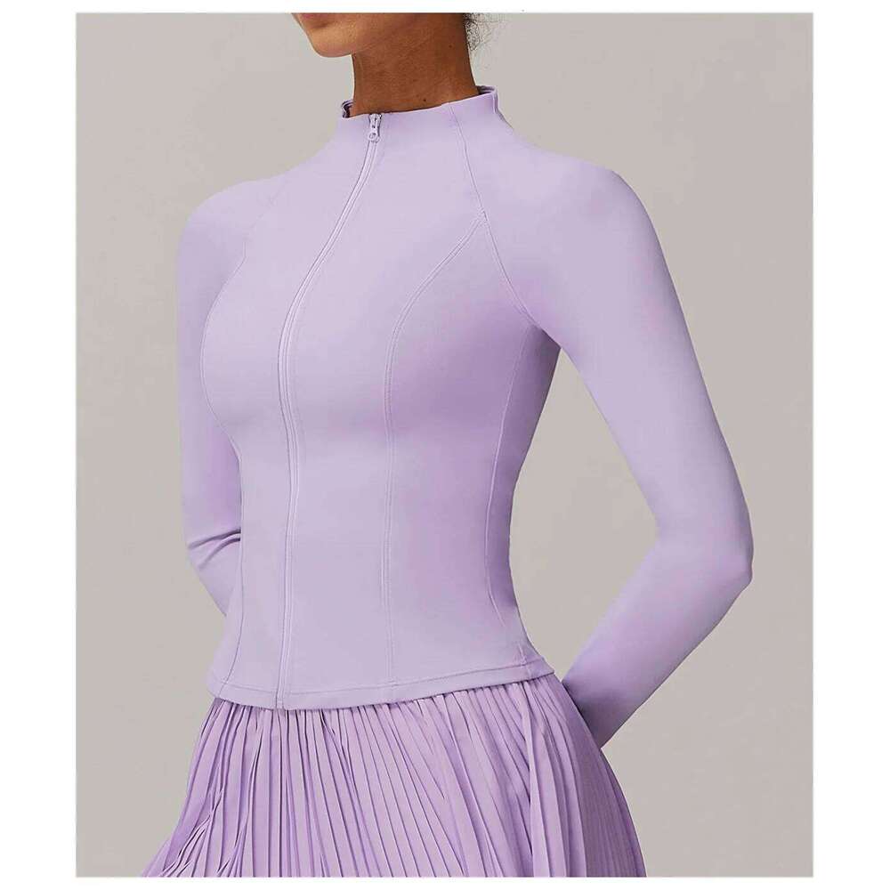 Tight Fitting Imming Zipper Sports Top Women Long Sleeve Fiess Coat Running Clothing Workout Tights Gym Tops Yoga Shirts