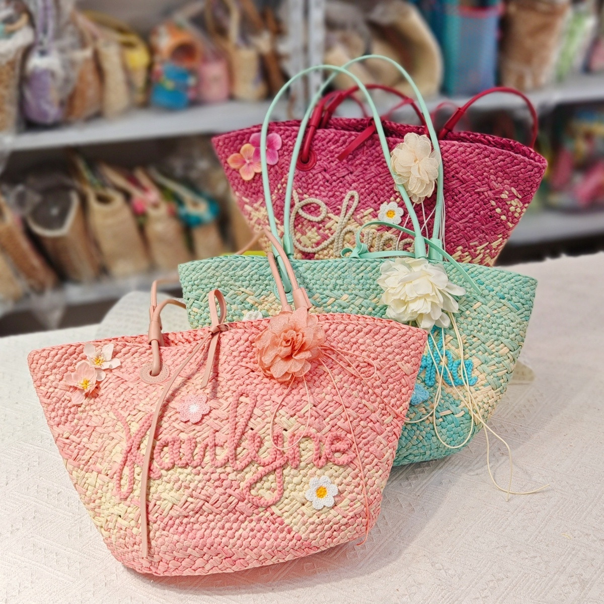 Free Shipping Straw Knitted Purses and Handbags Women Shoulder Bags Straw Woven Side Bag for Ladies Woman Handbag Beach Bag7