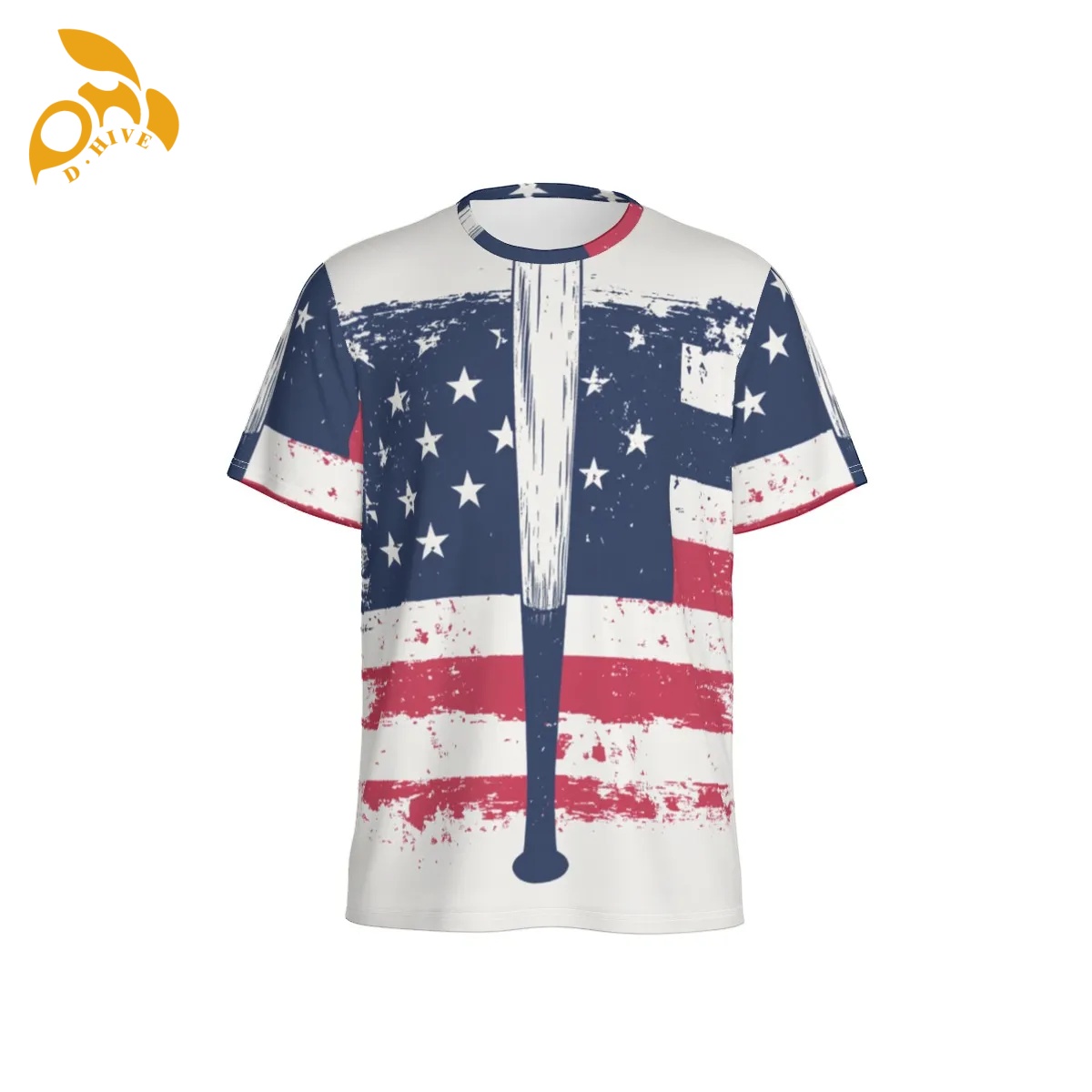 free shipping of customized fashionable All-Over Print Men's O-Neck Sports T-Shirt High-quality attractive popular classic