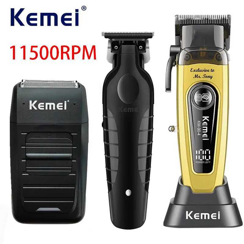 Kemei 2299 90-4 1102 11500RPM Rechargeable Hair Clippers Barber Cordless Hair Trimmer Electric Shaver Men Hair Cutting MachineXJ250624