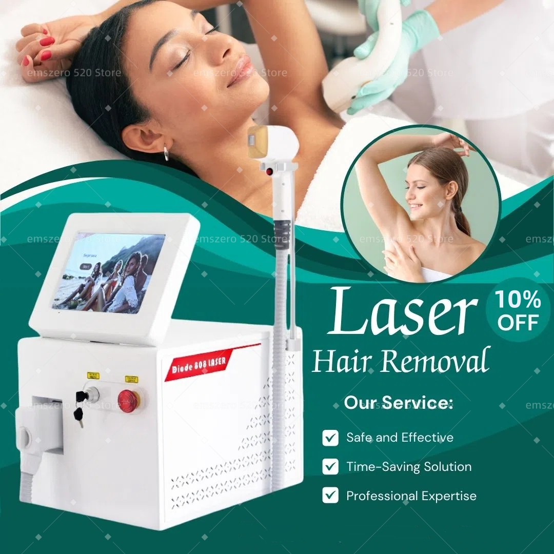 Desktop 808 Hair Removal Laser 3 Wavelength Home Use Professional Beauty Equipment Laser Hair Removal Machine