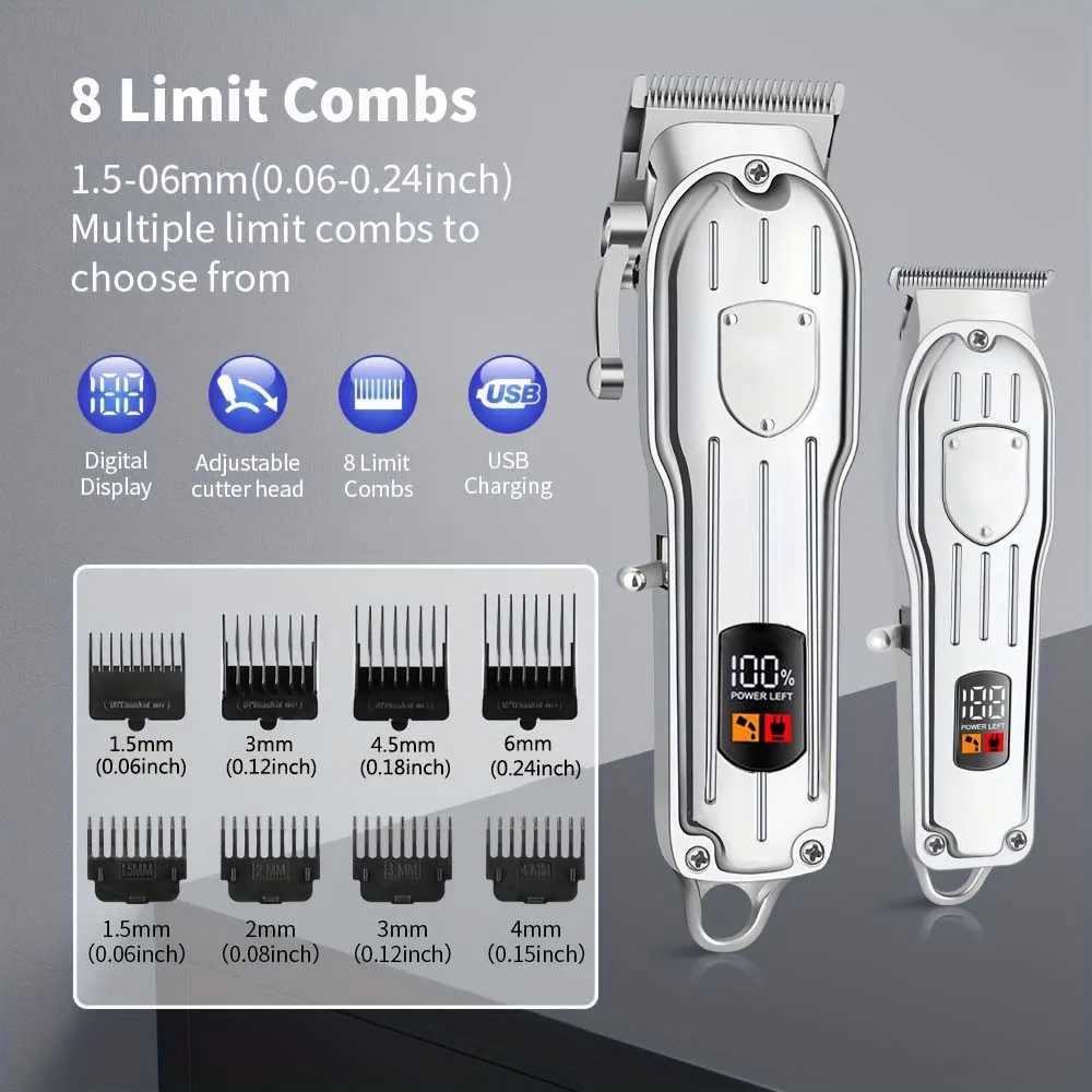 2in1 Electric Hair Clipper Hair Cutting Kit for Men Cordless Hair Trimmer Set/1 pc Professional Hair Trimmer Gifts for MenXJ250624
