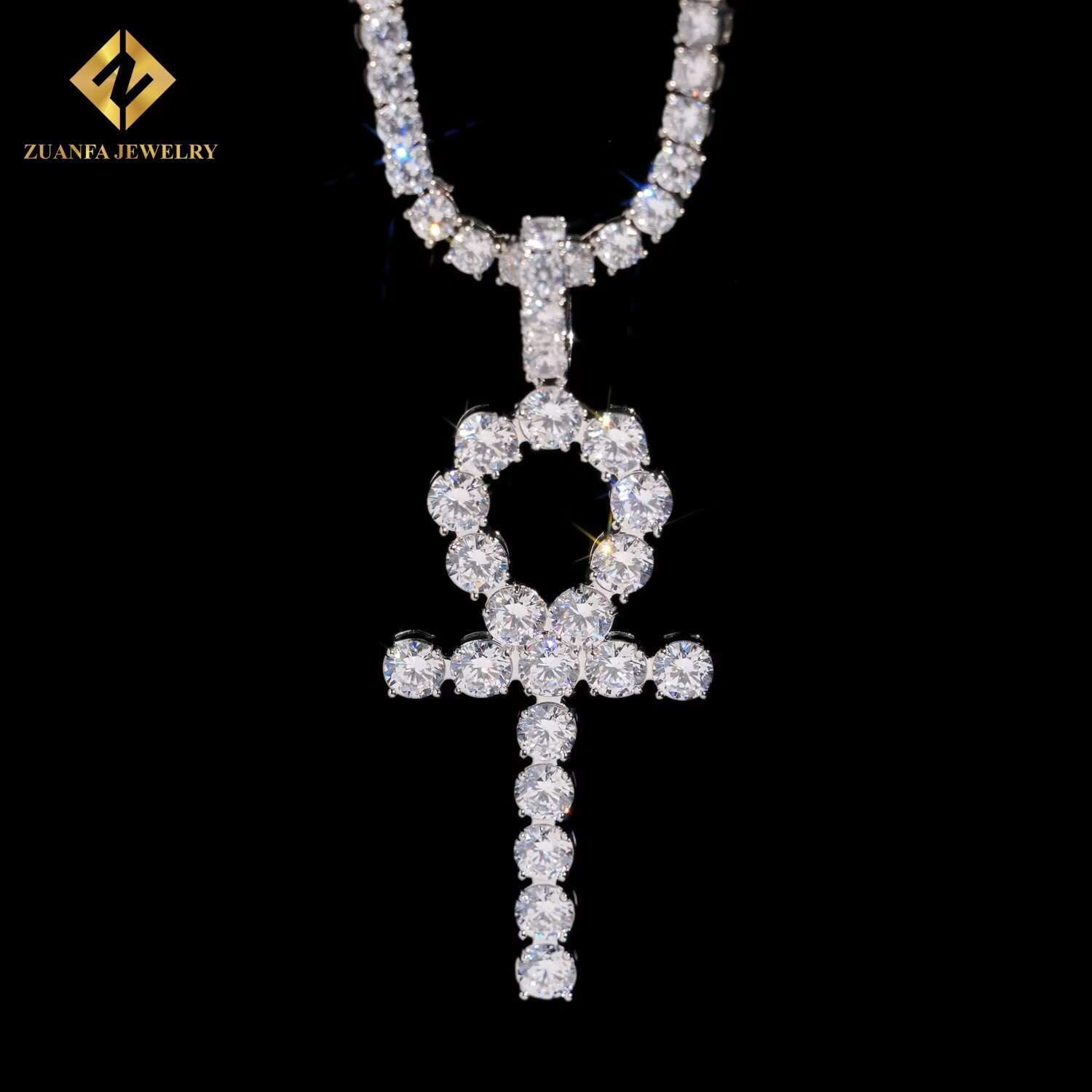 Hot Sale Hip Hop Jewelry Zircon Small Cross Pendant Men Women Iced Out Rose Gold Plated Rhodium Plated Gold Plated Pendant