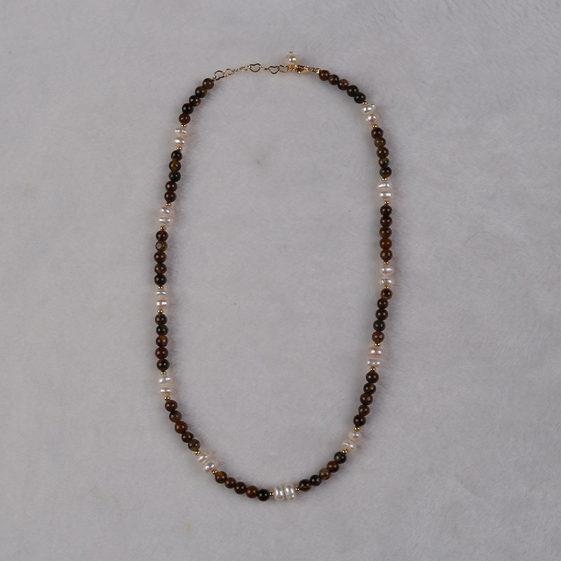 Natural Handcrafted Beaded Necklaces Featuring Pearls & Stone Accents