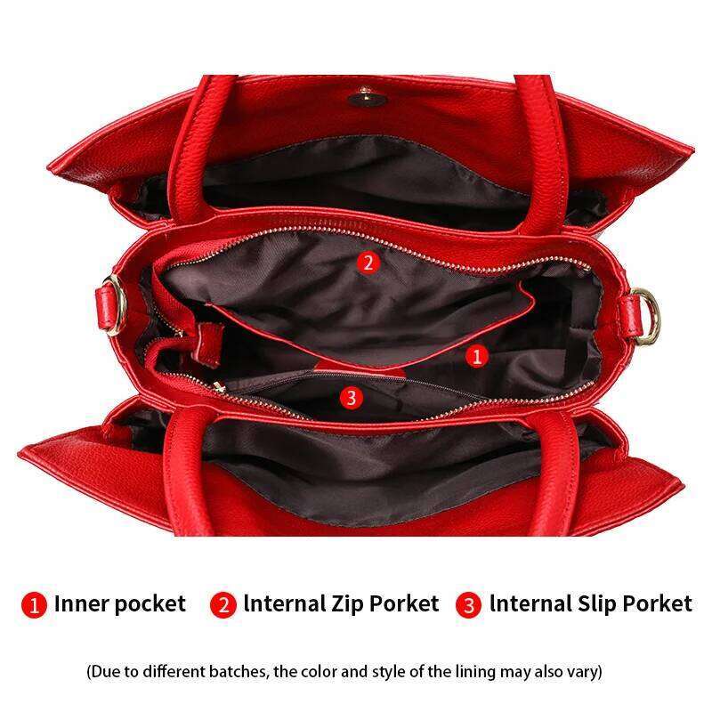 Bags Classic Emed Women's Leather Pit Bag, Large Capacity Top Cowhide Cross-Body Bag