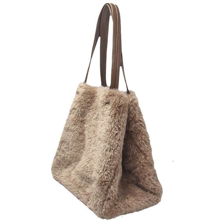 Plush Tote Winter Furry Bag Large Capacity Shoulder Handbag New High end Feel
