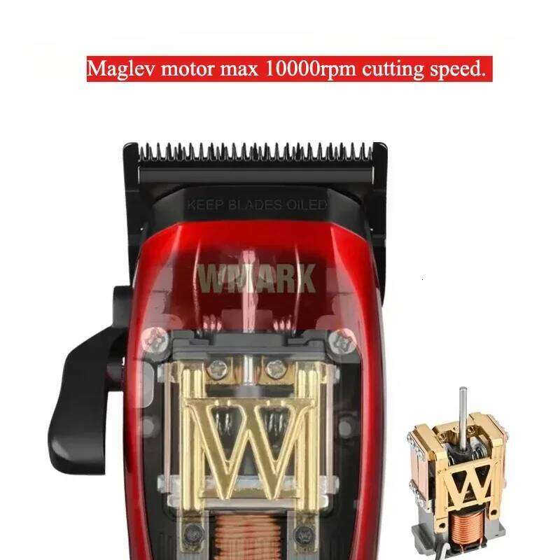 WMARK Ng-X1 High Speed Professional Hair Clippers Microchipped Magnetic Motor10000rpm 9V Motor,Barbers Haircut Kit Fade